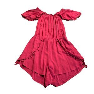Flying Tomato Shorts Romper Pompoms Small